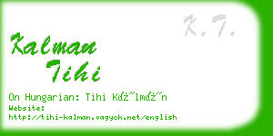 kalman tihi business card